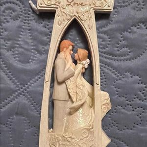 Foundations by Enesco Cake Topper “The Greatest Gift is Love” Bride and Groom